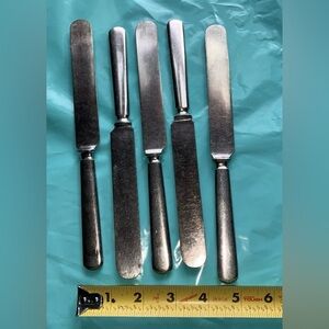 1847 Rogers Bros. Windsor Pattern 5 Silver Plated Blunt Table Knives Flatware